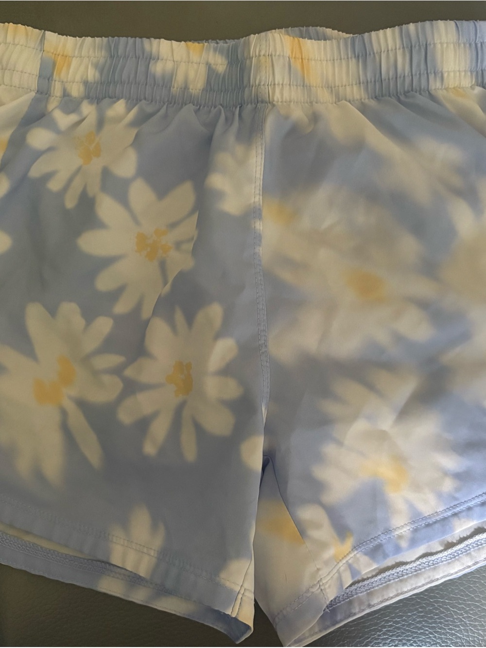 Adidas Light Purple Floral Girls Shorts - Daisy Print